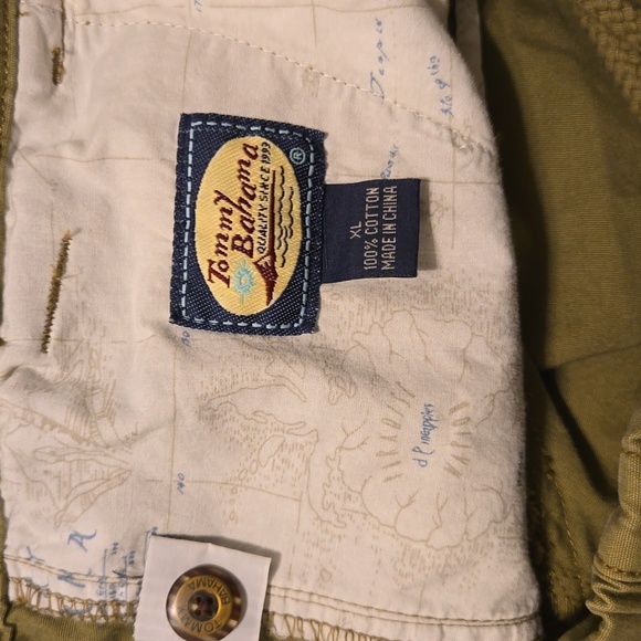 Tommy Bahama Cargo elastic waist drawstring button fly zipper shorts- XL - Picture 5 of 6